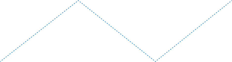 A line of blue flowers are shown on the black background.