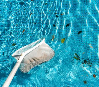 Pool draining and cleaning service to remove debris, stains, and refresh water quality