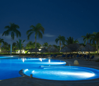 Swimming pool lighting installation for safety and aesthetic appeal