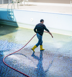Swimming pool tile and surface cleaning services