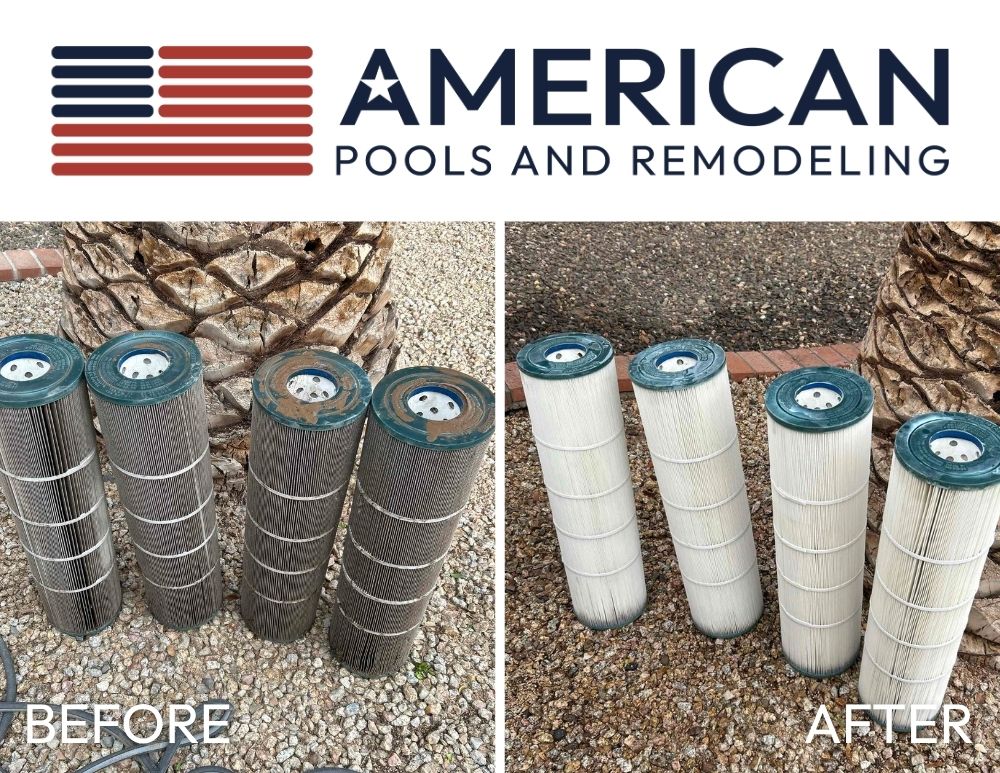 Clean pool water maintained after pool filter cleaning in Arizona