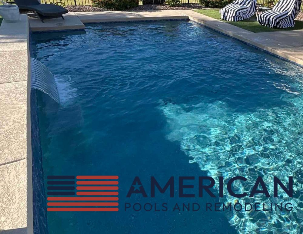 Clean pool maintained with weekly pool service in Queen Creek Arizona showing clear water and proper circulation