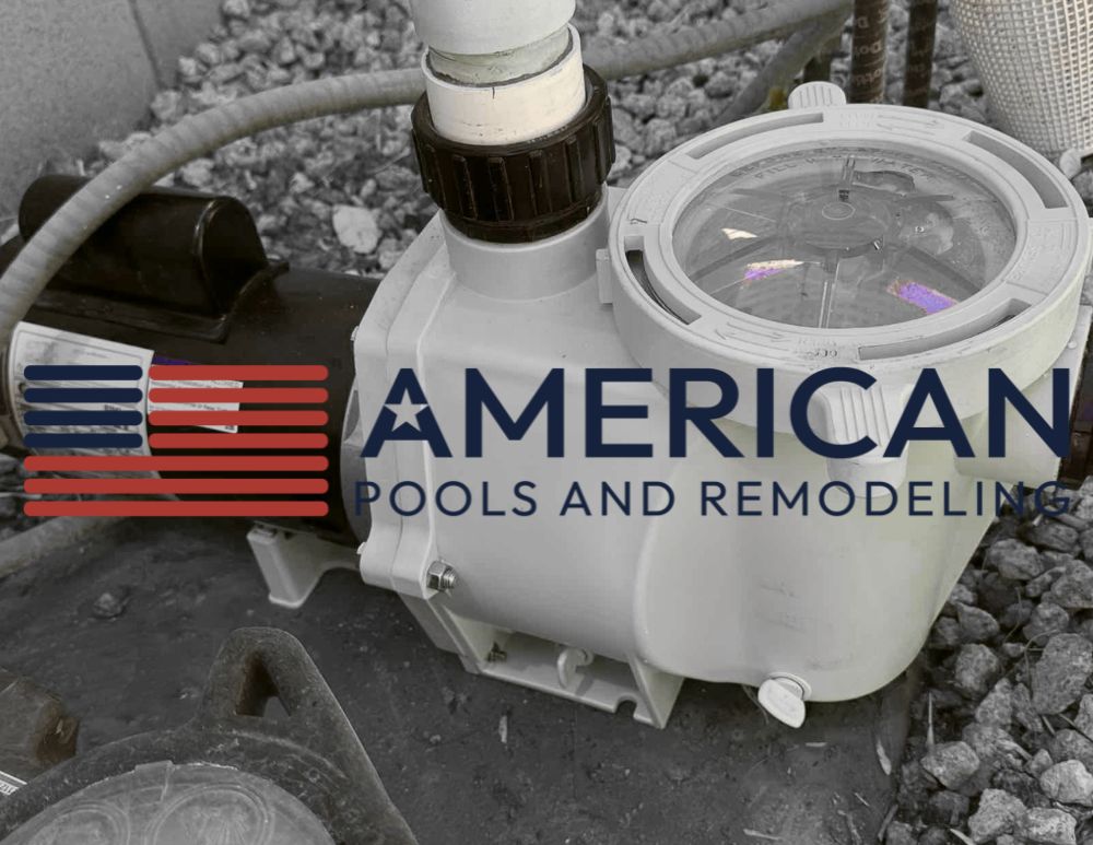 new pool booster pump and motor installation in Arizona backyard equipment system