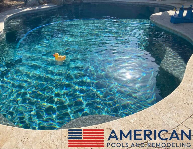 clear swimming pool water after weekly pool service in Arizona heat
