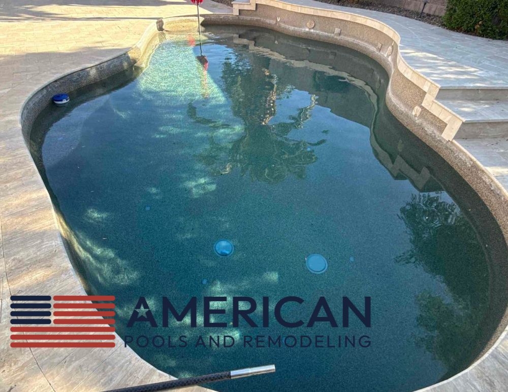 pool losing water Arizona low water level tile line showing