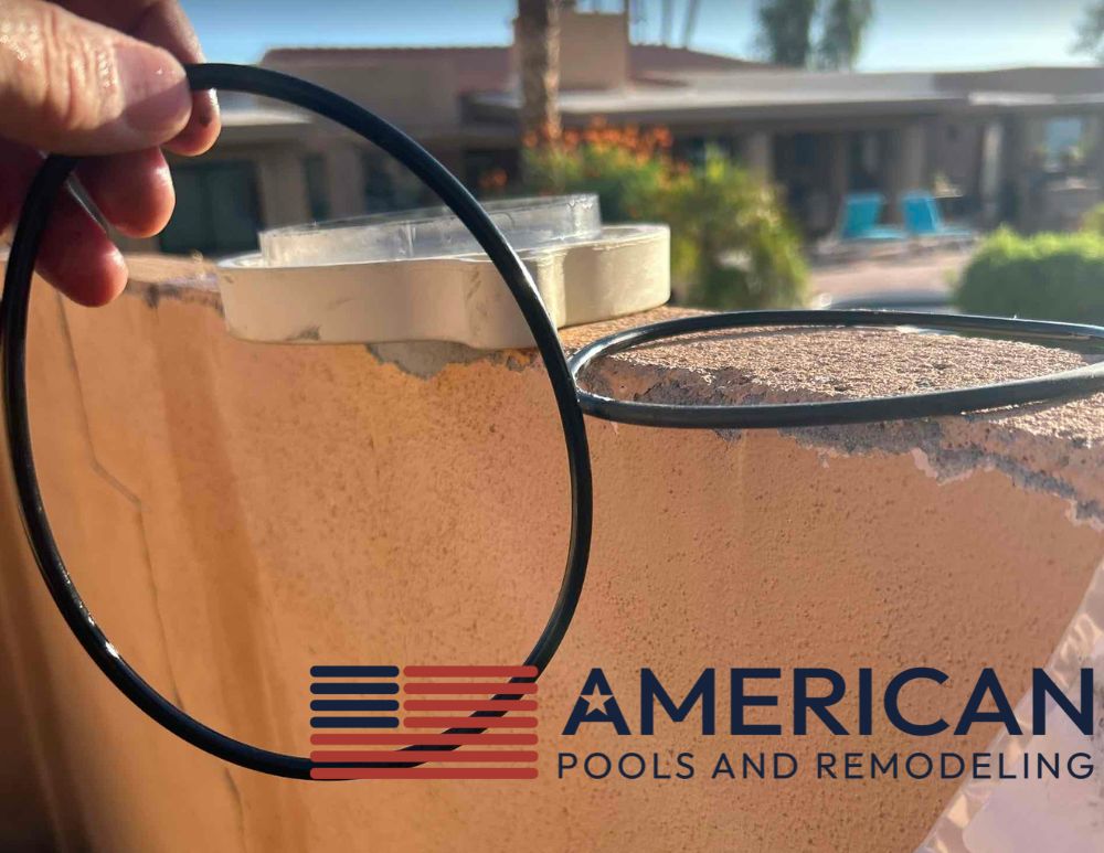Pool pump lid O-ring being replaced during an Arizona pool equipment repair
